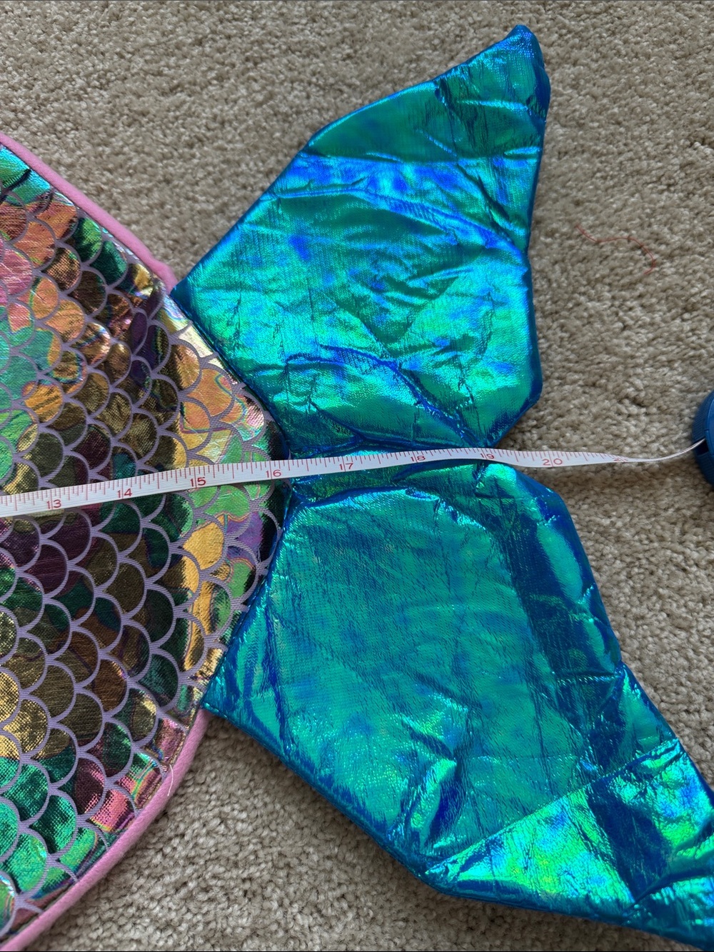 Sparkling Mermaid Dog Costume - Pink & Blue - Picture 6 of 7
